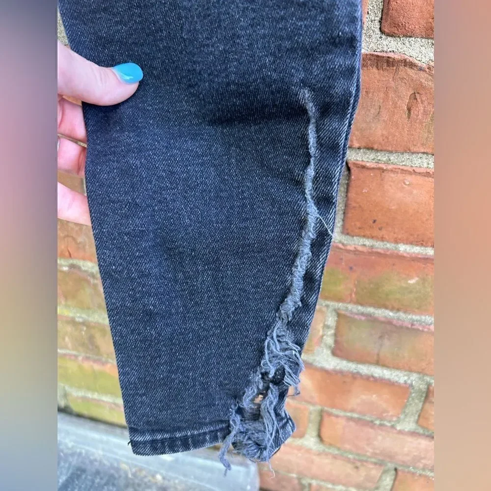 Free People We the Free About A Girl Black Ripped Skinny Jeans